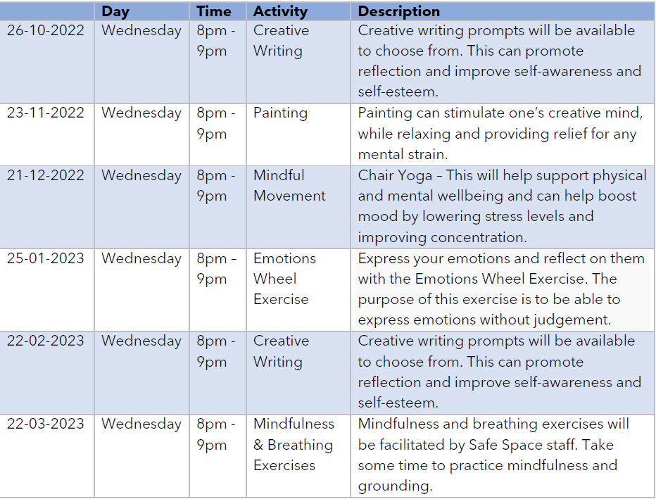Hammersmith & Fulham Safe Space Hammersmith, Fulham, Ealing and Hounslow Mind